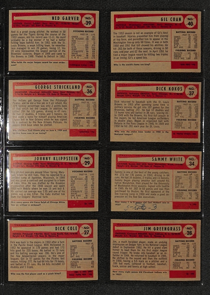 Lot Of 22 1954 Bowman Baseball Cards w/ Ralph Kiner