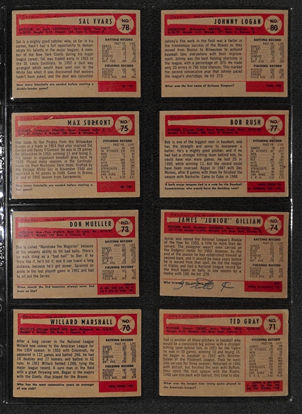 Lot Of 24 1954 Bowman Baseball Cards w/ George Kell & Hoyt Wilhelm