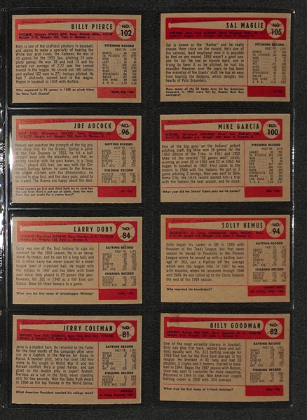 Lot Of 24 1954 Bowman Baseball Cards w/ Larry Doby