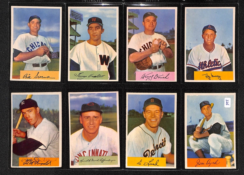 Lot Of 24 1954 Bowman Baseball Cards w/ Larry Doby