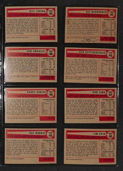 Lot Of 24 1954 Bowman Baseball Cards w/ Larry Doby