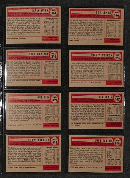 Lot Of 23 1954 Bowman Baseball Cards w/ Early Wynn & Bob Lemon