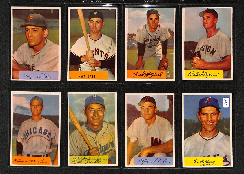 Lot Of 23 1954 Bowman Baseball Cards w/ Early Wynn & Bob Lemon