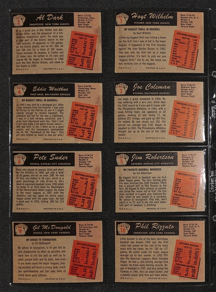 Lot Of 22 1955 Bowman Baseball Cards w/ Hot Wilhelm & Phil Rizzuto
