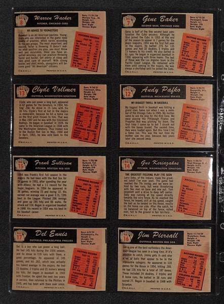 Lot Of 22 1955 Bowman Baseball Cards w/ Hot Wilhelm & Phil Rizzuto