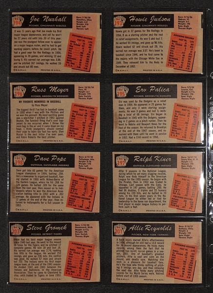 Lot Of 24 1955 Bowman Baseball Cards w. Ralph Kiner, Allie Reynolds, Joe Nuxal, George Kell
