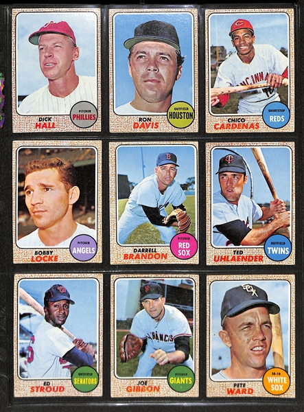 Lot Of 330 1968-69 Topps Baseball Cards w. 1968 Hank Aaron All Star & 1969 Willie Mays