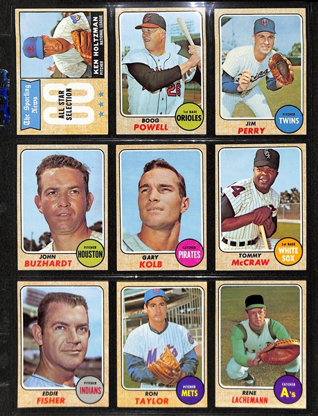 Lot Of 330 1968-69 Topps Baseball Cards w. 1968 Hank Aaron All Star & 1969 Willie Mays