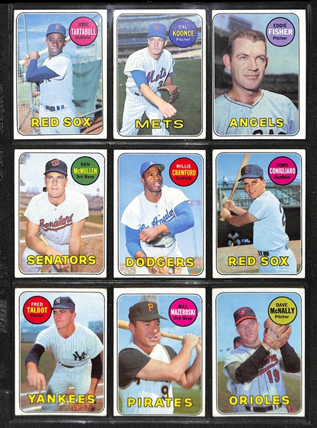 Lot Of 330 1968-69 Topps Baseball Cards w. 1968 Hank Aaron All Star & 1969 Willie Mays