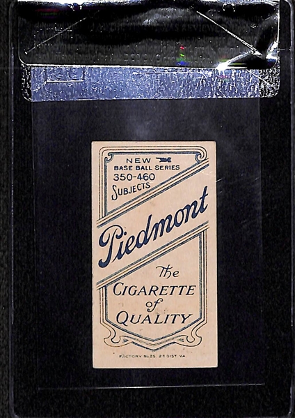 1909-11 T206 Joe Tinker - Bat off Shoulder - Piedmont Back - BVG 3.5 