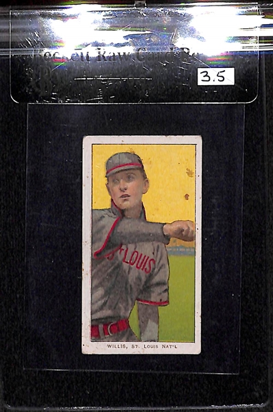 1909-11 T206 Vic Willis - Throwing - Polar Bear Back - BVG 3.5