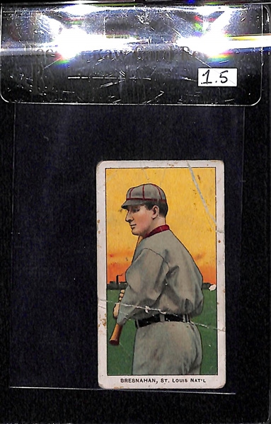 1909-11 T206 Roger Bresnahan - With Bat - Polar Bear Back - BVG 1.5