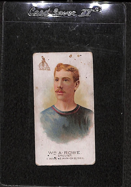 Lot Of 2 Early Vintage Sports Cards - 1887 Allen & Ginter William Rowe & 1909 E91-B James Archer American Caramel Card