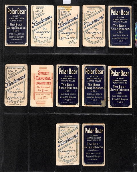 Lot of 12 T206 Buffalo Minor League Cards w. Dave Brain