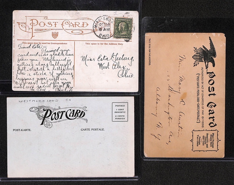 Lot Of 3 Early 1900's Sports Related Post Cards