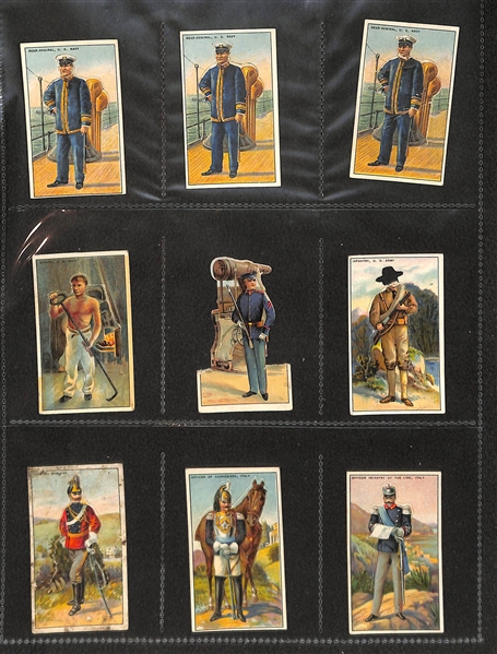 Lot Of 45 1910 Recruit Military Die Cut Cards & Others