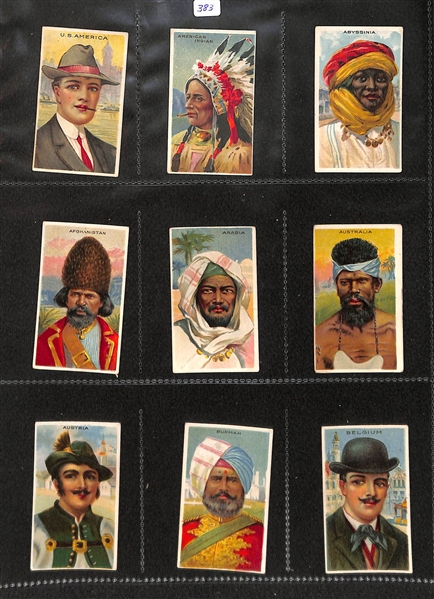 Lot Of 46 1910 T113 Types Of Nations Cards (Almost Complete Set)  & More