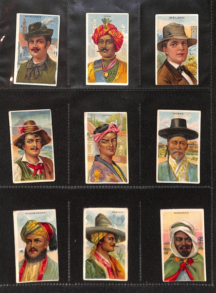 Lot Of 46 1910 T113 Types Of Nations Cards (Almost Complete Set)  & More