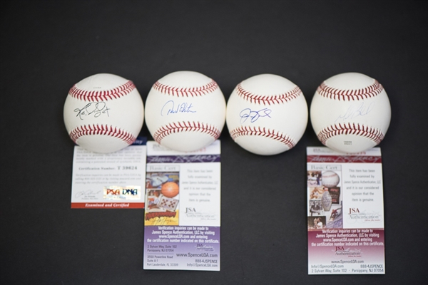 Lot Of 4 Signed Baseballs - RA Dickey, Eckstein, Kendall, & Buhrle - All w. COAs (JSA, PSA, or MLB)