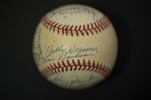 Hall of Famers OAL Baseball Signed By 13 Players w. Lefty Gomez, Mize, More! - JSA