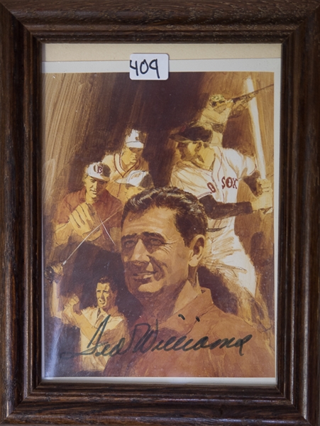 Ted Williams Signed 5x6 1/2 Color Print - JSA LOA
