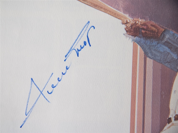 Willie Mays Signed 18x24 Poster Lithograph - PSA