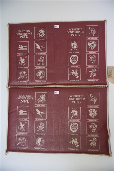 1960's NFL Football Seat Cushions - Lot Of 2 