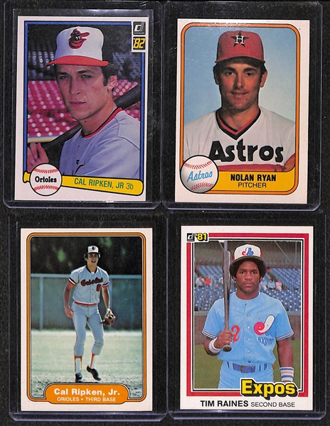 Lot Of 4 Baseball Complete Sets - 1981 & 82 Fleer - 1981 & 82 Donruss - 2 Cal Ripkin RC's 