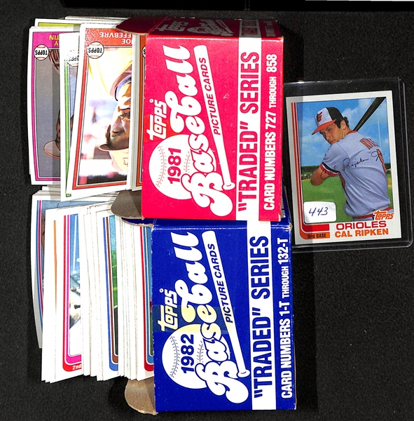 1981 & 1982 Topps Traded Baseball Card Sets w. Cal Ripken Rookie