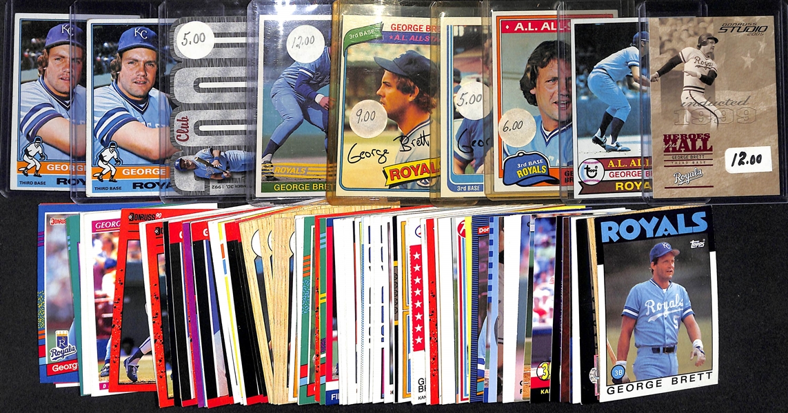 Lot Of 100 George Brett Cards From 1975-1990s