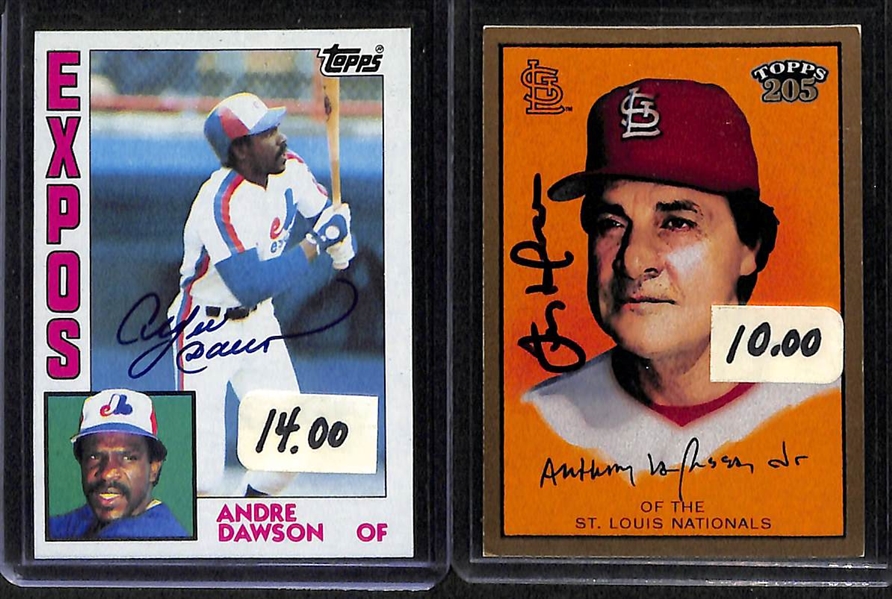 Lot Of 45 Baseball Autograph Cards w. Tug McGraw & Joe Torre