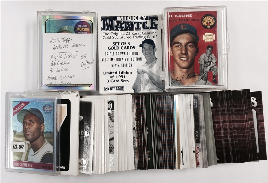 Lot Of 100+ Old Timer Cards w. Mickey Mantle Gold