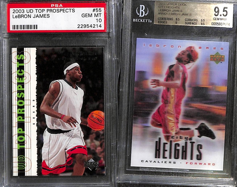 Lot Of 11 LeBron James Rookie & Parallel Cards