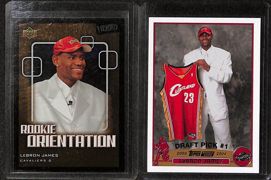 Lot Of 11 LeBron James Rookie & Parallel Cards