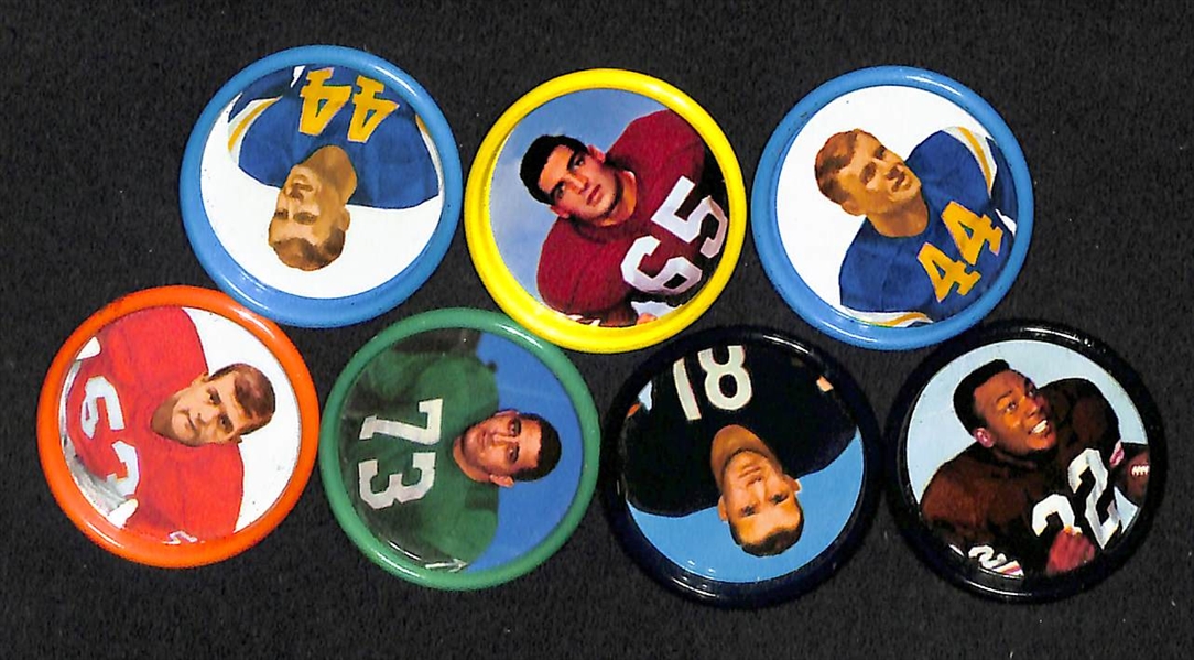 1964 Baseball & Football Salada Pins w/ Jim Brown & Topps Giant Cards