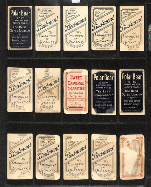 Lot of 15 T206 Brooklyn Dodgers w. Nap Rucker Throwing