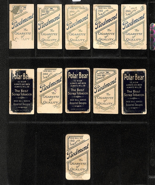 Lot of 11 T206 Chicago Cubs w. Frank Chance & Joe Tinker