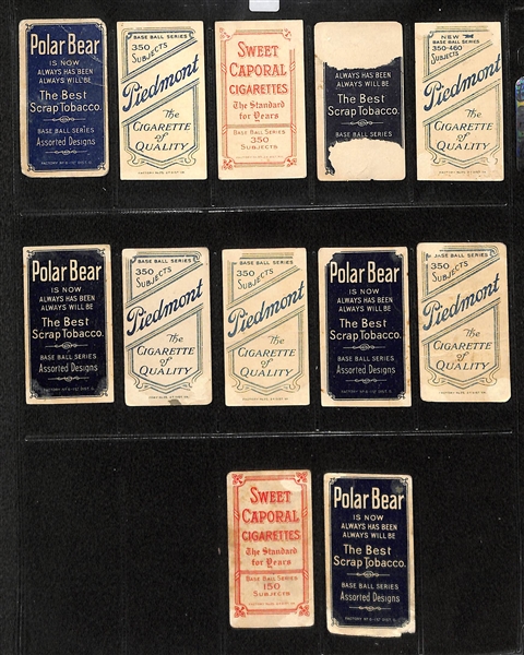 Lot Of 12 T206 Detroit Tigers Cards w. 2 Hughie Jennings