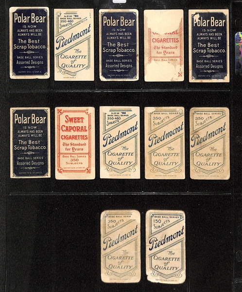 Lot Of 12 T206 Detroit Tigers Cards w. Jennings & Crawford