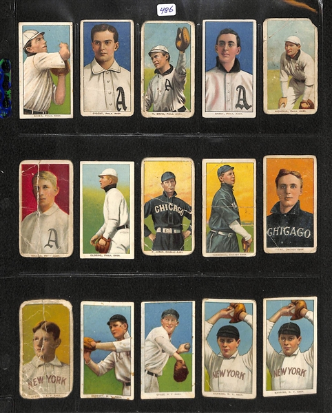 Lot Of 15 T206 Mixed Teams Card w. Frank Baker