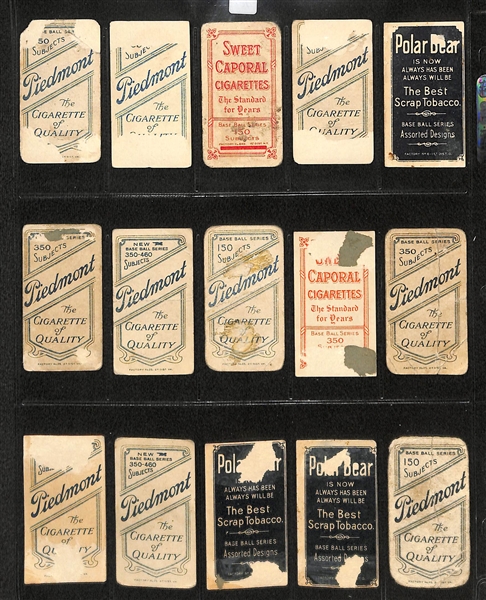 Lot Of 15 T206 Mixed Teams Card w. Frank Baker
