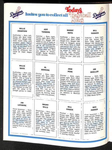 Lot Of 10 1971 Dell Baseball Team Booklets w. Dodgers,  Mets (w/ Nolan Ryan), Padres, Astros, Braves, Expos x2, Royals, Twins, and Tigers