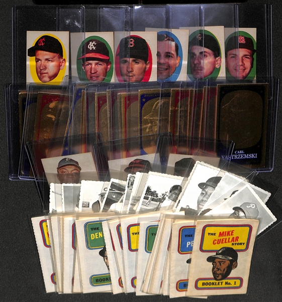 Lot Of 60 Topps Insert Cards From 1963-1970 w. Clemente Embossed