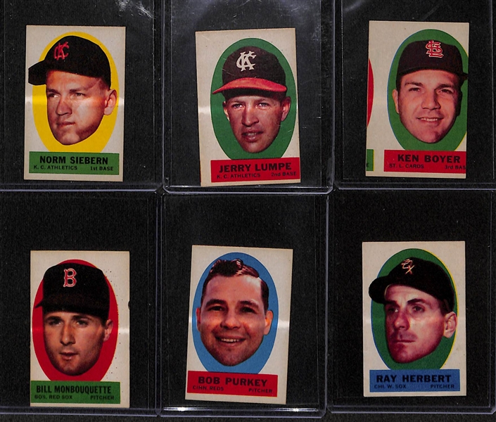 Lot Of 60 Topps Insert Cards From 1963-1970 w. Clemente Embossed