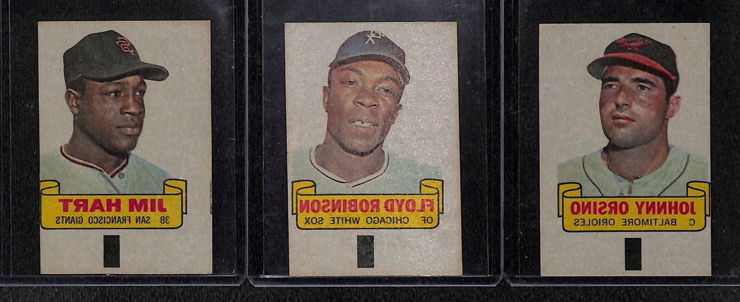Lot Of 60 Topps Insert Cards From 1963-1970 w. Clemente Embossed
