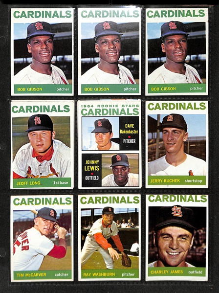 Lot Of 300+ Assorted 1964 Topps Baseball Card w. Koufax, Gibson, McCovey, Spahn, Stargell, AL Bombers w Mantle, More