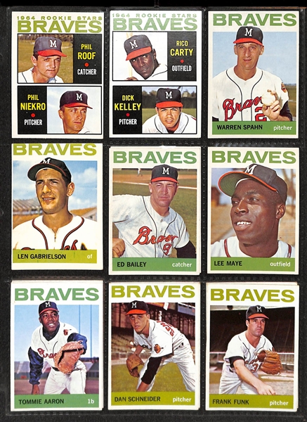 Lot Of 300+ Assorted 1964 Topps Baseball Card w. Koufax, Gibson, McCovey, Spahn, Stargell, AL Bombers w Mantle, More