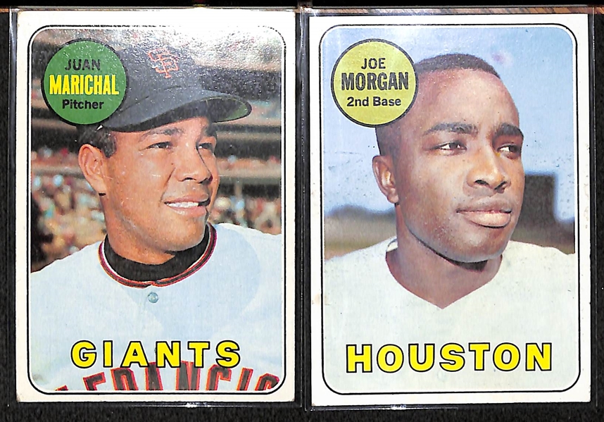 Lot Of 282 1969 Topps Baseball Cards w. Banks, Drysdale, Brock, Marichal, Morgan