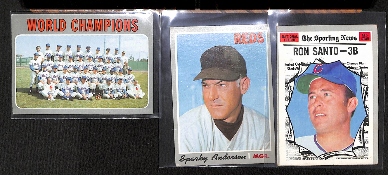 Lot Of 1250 Assorted 1970-71 Topps Baseball Cards w. Mets Team, Williams, Anderson, Santo, Harrelson, Stargell, Wills, Robinson