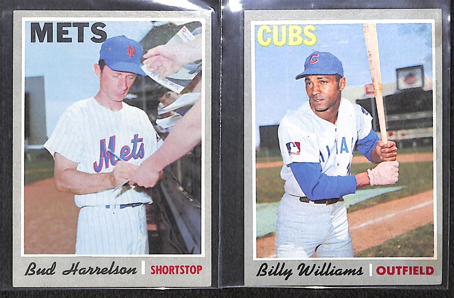 Lot Of 1250 Assorted 1970-71 Topps Baseball Cards w. Mets Team, Williams, Anderson, Santo, Harrelson, Stargell, Wills, Robinson